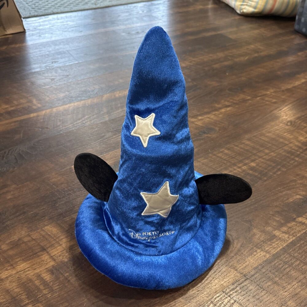 Mickey Mouse Fan Cap Fantasia Sorcerer Tokyo Disney Resort Limited Blue Japan